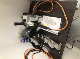 Injection moulder and cable takeout moulds