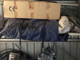 Inflatable dingy with outboard motor