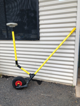 GNSS Antenna roller for reservoir perimeter