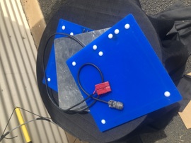 300 x 300mm test coils and conductive plate