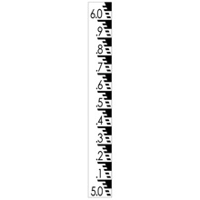 Gauge board set for reservoirs. Each 1.1m long, numbers top and bottom for overlap or individual use